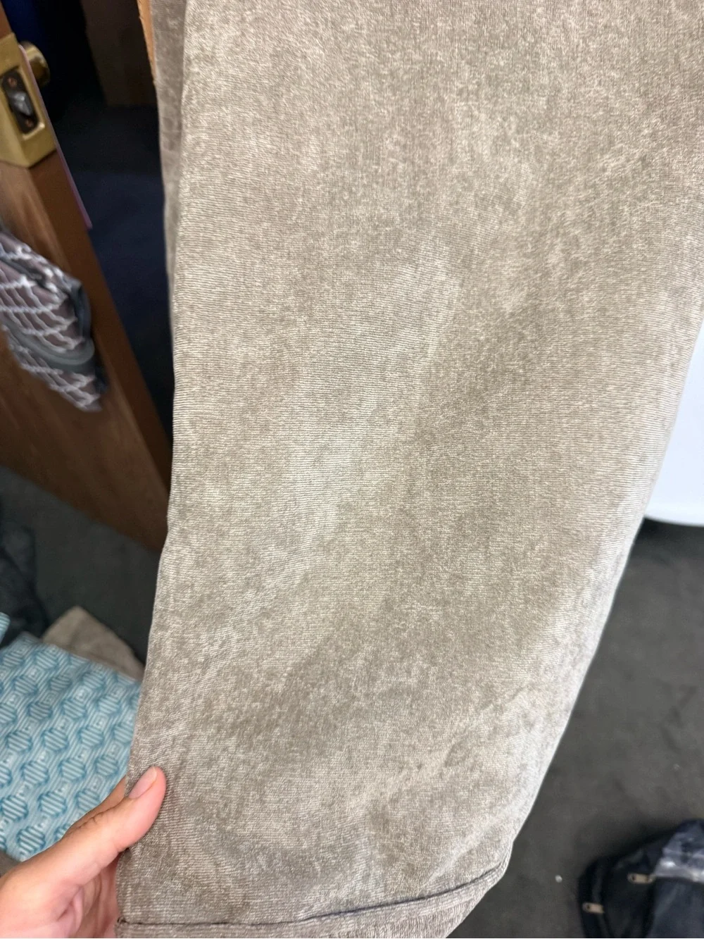 Lovesac Venetian Taupe corded velvet c grade cover w small tear